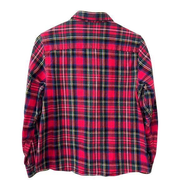 Vintage LL BEAN Flannel Button Down Size M Plaid 100% Cotton Outdoor Hiking Cozy - Picture 4 of 10